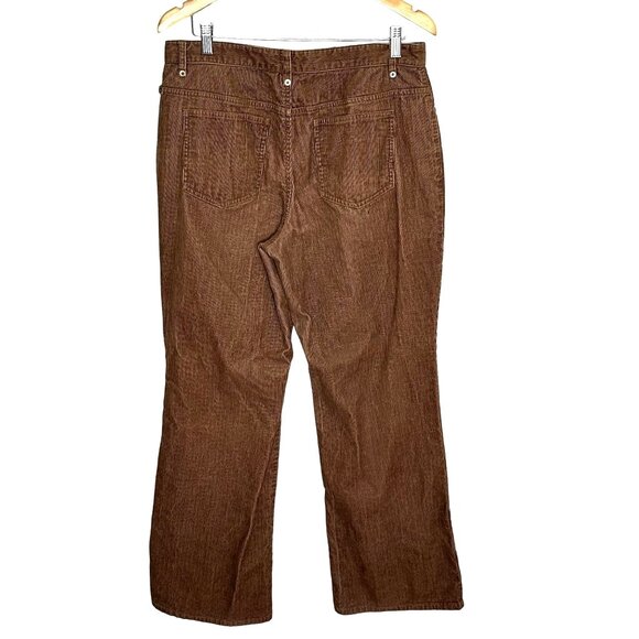 Liz Claiborne Brown Corduroy Pants Women’s 12 High Rise Bootcut Fall Winter Retr - Picture 4 of 9